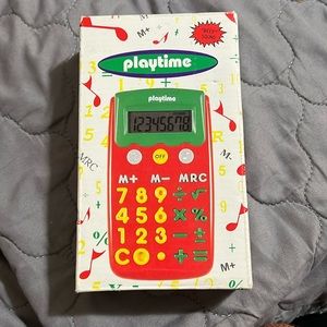 Vintage playtime calculator for kids